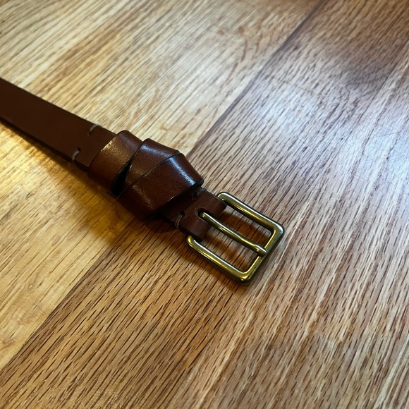 Madewell Brown Italian Leather Knot Loop Belt - Picture 2 of 6
